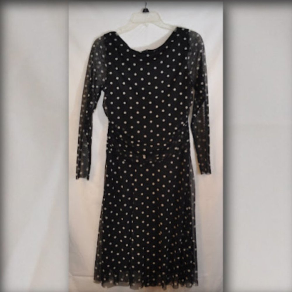 Jessica Howard size 12P black white polka dot